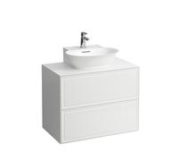 LAUFEN Le nouveau meuble à tiroirs / buffet H4060140851701 77,5x60x45,5cm, 2 tiroirs, pour lave-mains , blanc mat