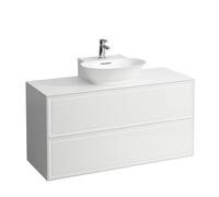 LAUFEN The New Classic Sideboard, découpe au centre, 1175x455x600mm, 2 tiroirs, pour lave-mains à poser H816852, H4060240856311