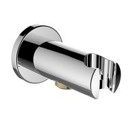 LAUFEN Twin Coude de raccordement, avec support de douche, saillie 42mm, avec clapet anti-retour, rosace ronde, HF504778100000, Couleur: chrome