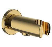 LAUFEN Twin Coude de raccordement, avec support de douche, saillie 42mm, avec clapet anti-retour, rosace ronde, HF504778463000