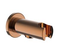 LAUFEN Twin Coude de raccordement, avec support de douche, saillie 42mm, avec clapet anti-retour, rosace ronde, HF504778465000, Couleur: Or rose