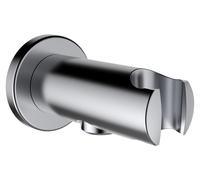 LAUFEN Twin Coude de raccordement, avec support de douche, saillie 42mm, avec clapet anti-retour, rosace ronde, HF504778423000