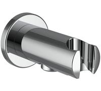 Laufen Twin raccord coudé avec support chrome HF504778100000