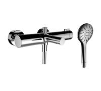 LAUFEN TwinPlus Mitigeur de bain, apparent, thermostat, 2 consommateurs, inverseur, douchette/flexible de douche inclus, HF905461100600