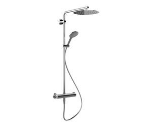 Laufen Twinplus - Set de douche avec thermostat, diamètre 30 cm, 3 jets, chrome HF905457100600
