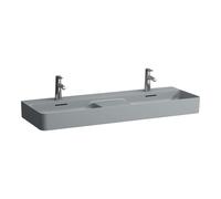 Laufen VAL - Double-lavabo, 120x42 cm, avec trop-plein, 2 trous pour robinetterie, graphite H8142827581041