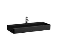 Laufen VAL - Lavabo, 95x42 cm, avec trop-plein, trou pour robinet, noir mat H8102877161041