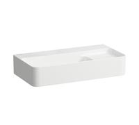 LAUFEN VAL lavabo COMPACT, sans trou pour robinetterie, avec trop-plein, 600x315mm, zone semi sèche à droite, H8152857571091, Couleur: blanc mat