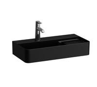 LAUFEN VAL lavabo COMPACT, sans trou pour robinetterie, avec trop-plein, 600x315mm, zone semi sèche à droite, H8152857161091, Couleur: Noir Mat