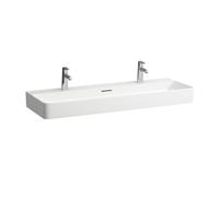 LAUFEN VAL lavabo, encastré, 2 trous de robinetterie, avec trop-plein, 1200x420mm, H8102894001071, Couleur: Blanc avec LCC