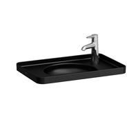 LAUFEN VAL lavabo encastré, sans trou pour robinet, avec trop-plein, 550x360mm, H8172817161091, Couleur: Noir Mat