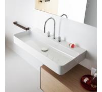 LAUFEN VAL lavabo à poser, 3 trous pour robinet, sans trop-plein, fermé US 950x420mm, H8162870001581, Couleur: Blanc