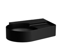 LAUFEN VAL lavabo, sans trou pour robinetterie, avec trop-plein, 530x400mm, zone semi-sèche à droite, H8152887161091, Couleur: Noir Mat