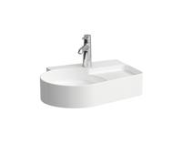 LAUFEN VAL lavabo, sans trou pour robinetterie, avec trop-plein, 530x400mm, zone semi-sèche à droite, H8152887581091, Couleur: Graphite mat