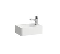 LAUFEN VAL lave-mains, 1 trou de robinetterie à droite, avec trop-plein, 340x220mm, H815280A001061, Couleur: Blanc avec LCC Active