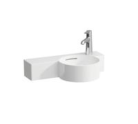 LAUFEN Val lave-mains H8152840001061 55x31,5cm, étagère à gauche, avec trop-plein, avec trou à droite , blanc