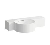 LAUFEN VAL lave-mains, 1 trou de robinetterie à gauche, sans trop-plein, 550x315mm, tablette à droite, H8152830001131, Couleur: Blanc