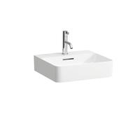 LAUFEN VAL lave-mains, 1 trou de robinetterie, avec trop-plein, 450x420mm, H8152810001041, Couleur: Blanc
