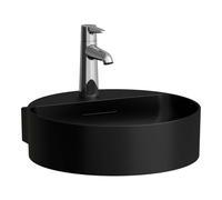 Laufen VAL - Lave-mains, 40x43 cm, avec trop-plein, trou pour robinet, noir mat H8112817161041
