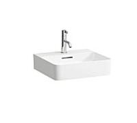 LAUFEN VAL lave-mains, 1 trou de robinetterie, avec trop-plein, 450x420mm, H8152810001041, Couleur: Blanc