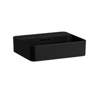Val lave-mains à poser face inférieure meulée non percé 450x380x115mm noir mat - LAUFEN H8122807161091