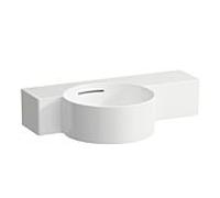 LAUFEN VAL Lave-mains, sans trou pour robinet, tablette à droite, avec trop-plein, coupant, 550x315mm, H8152830008131