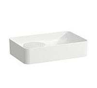 LAUFEN Val vasque H8122827571091 55x36cm, blanc mat, sans trou pour robinet, avec trop-plein