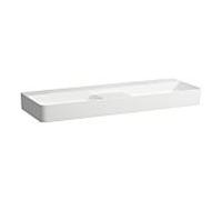 LAUFEN Val vasque H8142824001421 sans trop-plein, sans trou pour robinetterie, blanc LCC, 120x42cm, encastrable sous