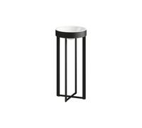 LAUFEN XCROSS Lavabo, au sol, avec fixation murale, rond, sans percement pour la robinetterie, sans trop-plein, 397x427x900mm, noir mat, H511CR37161121