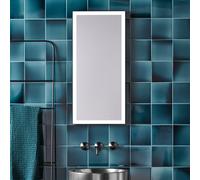 Miroir rectangulaire Laufen YVA H4484600YV4501 , 450 x 40 x 800 mm, éclairage LED, interrupteur tactile marche/arrêt/variateur, noir mat