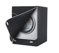 Laundry Machine Cover - 3 Sided Waterproof Protector for Home Garden Dorm | Oxford Cloth with Breathable Fabric, Black Gray Options, 69x84x99cm Dimension, 400g Portable Weight