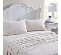 Laura Ashley Accueil - Parure de lit en Flanelle de Coton brossé pour Plus de Douceur et de Confort (Rose Vif, 3 pièces, lit Simple)