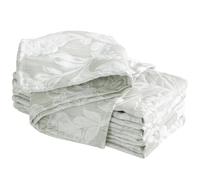 Laura Ashley Annaleigh - Lot de 6 nappes en Tissu Jacquard Infroissable pour Salle à Manger, Vacances, fête, Mariage ou Banquet - Sauge