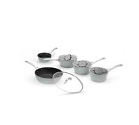 Laura Ashley Batterie de Cuisine Antiadhésive 5 Pcs - Sans PFOA, 3 Casseroles, Sauteuse et Casserole à Lait - Set Cuisine en Aluminium, Facile à Nettoyer, Compatible Tous Feux, avec Garantie 10 Ans