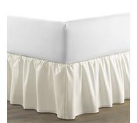 Laura Ashley Cache-sommier de Luxe de qualité hôtelière, Facile à Installer, Anti-Plis et résistant à la décoloration, Design élégant pour décoration d'intérieur, Coton, Ivoire, lit jumeau