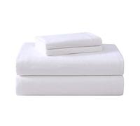 Laura Ashley Ensemble de draps en Flanelle de Coton brossé pour Plus de Douceur et de Confort (Blanc véritable, Grand lit)