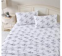 Laura Ashley - Ensemble de draps en Flanelle de Coton brossé pour très Grand lit pour Plus de Douceur et de Confort (Jessika Lavender, King)