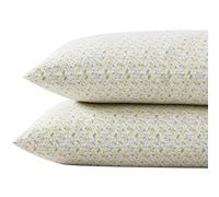 Laura Ashley - Ensemble de taies d'oreiller Standard, literie en Percale de Coton Respirant, décoration d'intérieur Nette et fraîche (Jaune Vif, 2 pièces)