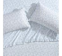 Laura Ashley - Ensemble de taies d'oreiller Standard, literie en Percale de Coton Respirant, décoration d'intérieur Florale (Bleu Victoria, 2 pièces)