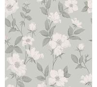 Laura Ashley Fleurir Papier peint Vert fumé