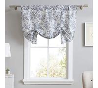 Laura Ashley Home - Cantonnière en Coton, élégante et légère pour décoration d'intérieur (Annalise Floral Gris, 127 x 63,5 cm)