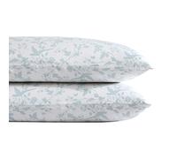 Laura Ashley Home - Collection Satin - Lot de 2 taies d'oreiller - 100% Coton, Soyeux et Brillant, literie Infroissable, Garden Palace