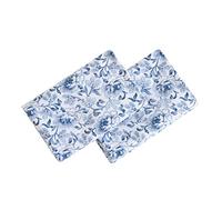 Laura Ashley Home - Ensemble de taies d'oreiller Standard, literie en Satin de Coton, Lisse et Infroissable (Lorelei Bleu foncé, 2 pièces)