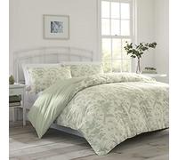 Laura Ashley Home - Parure de lit Double réversible en Coton avec taie d'oreiller Assortie - Décoration d'intérieur légère pour Toutes Les Saisons (Natalie Sage, Twin)