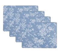 Laura Ashley Lot de 4 Sets de Table en liège pour Tables de Cuisine et de Salle à Manger, résistants à la Chaleur, durables, faciles à Nettoyer, 40,6 x 30,5 cm, Jardin Clos