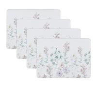 Laura Ashley Lot de 4 Sets de Table en liège résistants à la Chaleur, durables, faciles à Nettoyer pour Tables de Cuisine et de Salle à Manger, 40,6 x 30,5 cm, Prairie Sauvage