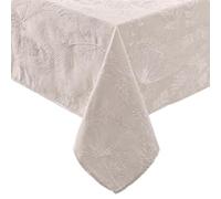 Laura Ashley Nappe en Tissu Jacquard brodé en Relief Infroissable pour Salle à Manger, Vacances, fête, Mariage ou Banquet, 152,4 x 213,4 cm, Beige Cynthia