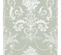 Laura Ashley Papier peint intissé Josette Sage 1005 x 52cm Vert | Revêtement Mural, Tapisserie | Ambiance Facile à poser et à enlever