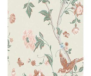 Laura Ashley Papier peint Summer Palace Sage Apricot 1005x52cm