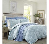 Laura Ashley | Parure de lit de Luxe Ultra Douce, légère et Confortable, Design élégant pour décoration d'intérieur, Coton, Vert d'hiver, lit Double